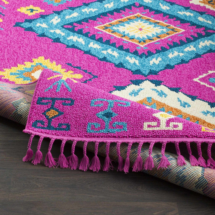 Franktown Bohemian Style Pink & Ivory Area Rug - The Rug Decor