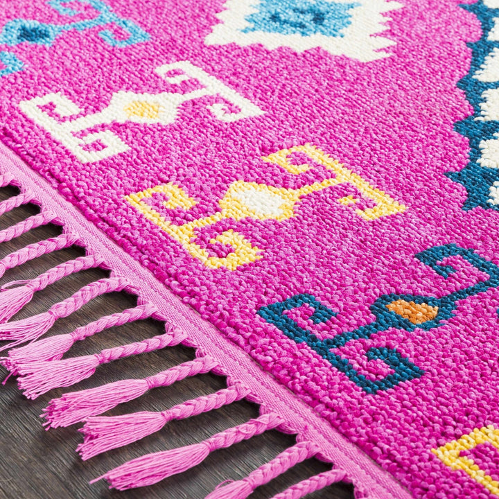 Franktown Bohemian Style Pink & Ivory Area Rug - The Rug Decor