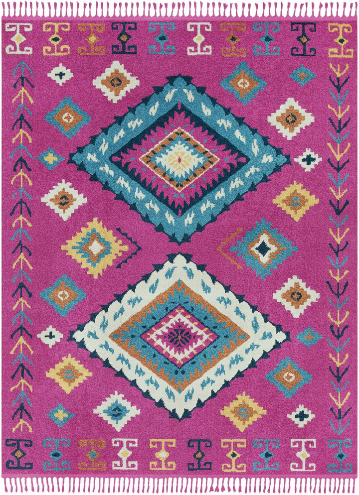 Franktown Bohemian Style Pink & Ivory Area Rug - The Rug Decor