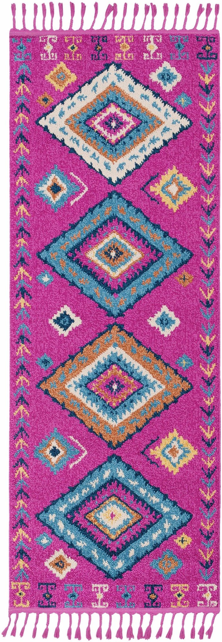 Franktown Bohemian Style Pink & Ivory Area Rug - The Rug Decor