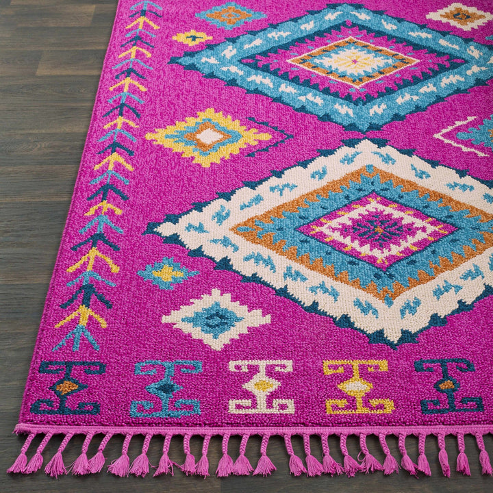 Franktown Bohemian Style Pink & Ivory Area Rug - The Rug Decor