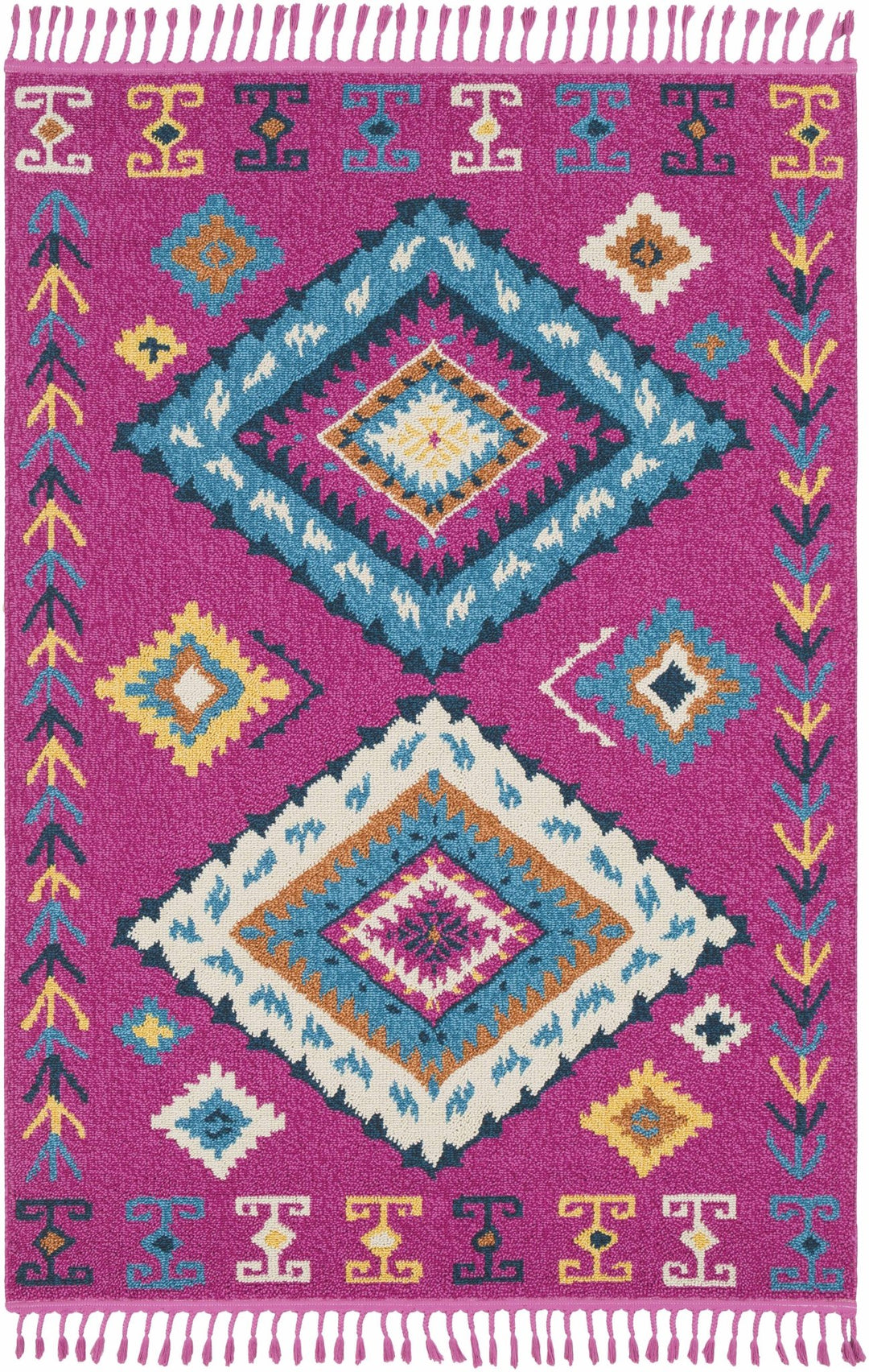 Franktown Bohemian Style Pink & Ivory Area Rug - The Rug Decor