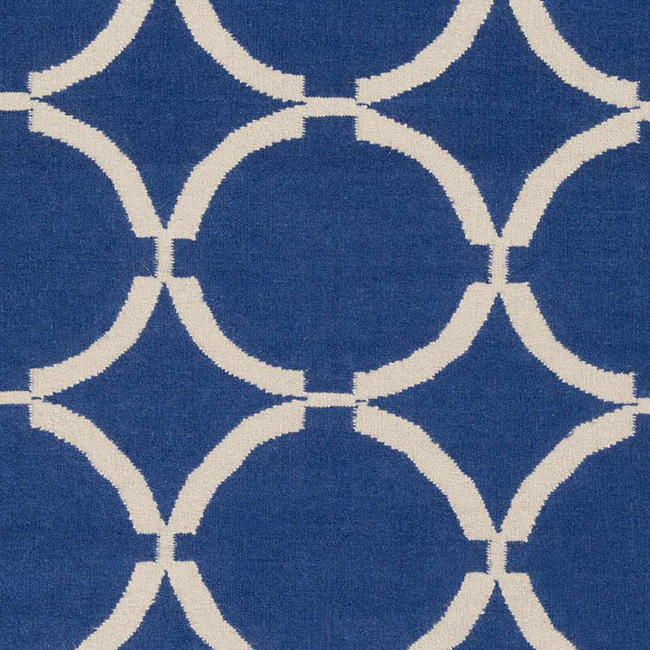 Fraserburgh Contemporary Geometrical Blue Hand Woven Area Rug