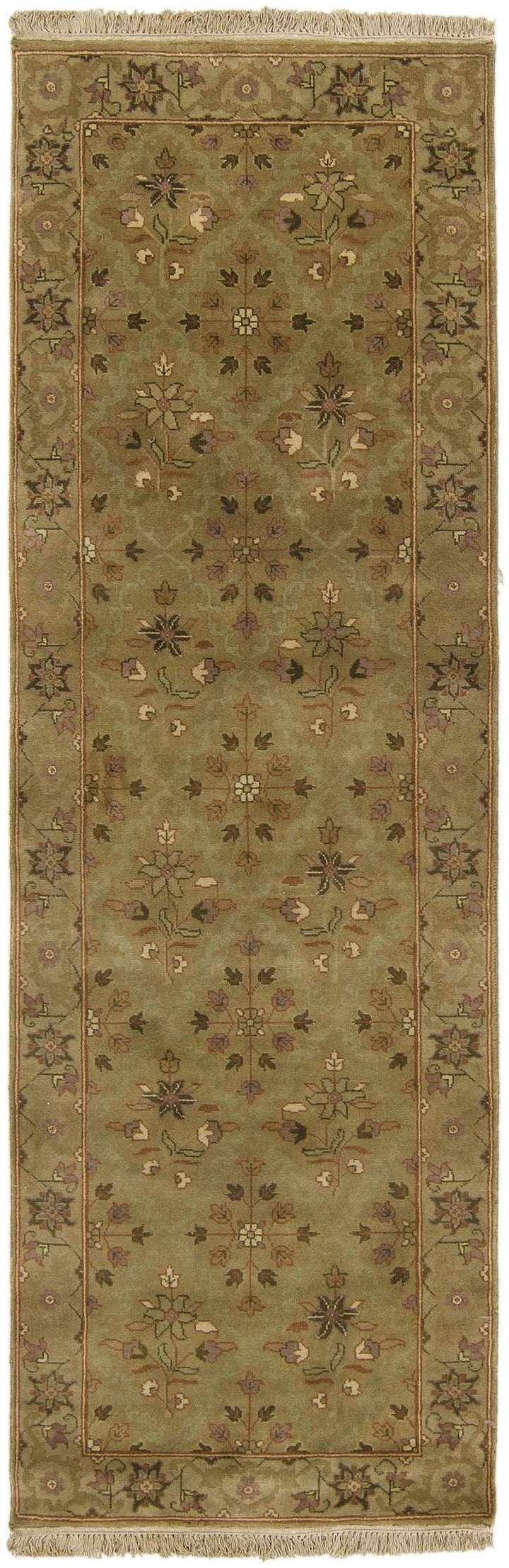 Fordsville Traditional Style Olive Hand Knotted Area Rug