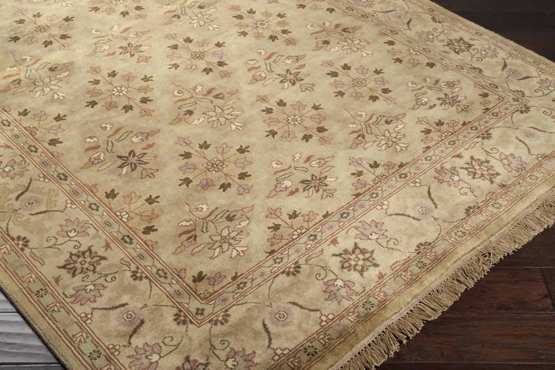 Fordsville Traditional Style Olive Hand Knotted Area Rug
