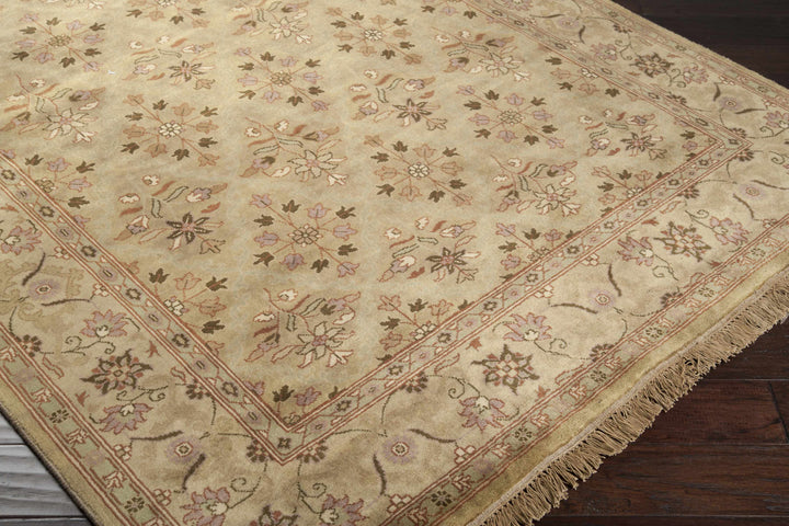 Fordsville Traditional Style Olive Hand Knotted Area Rug