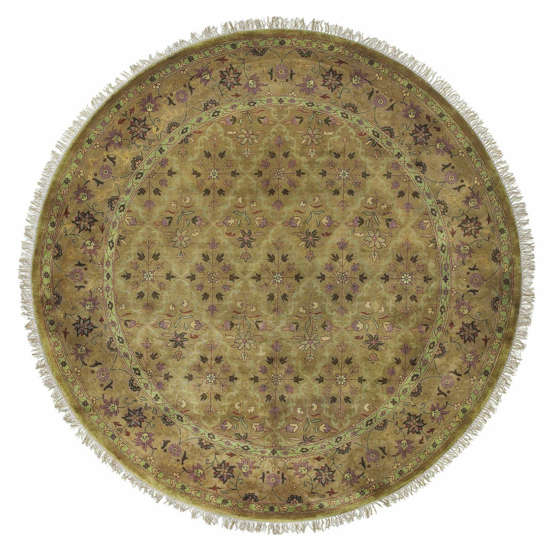 Fordsville Traditional Style Olive Hand Knotted Area Rug