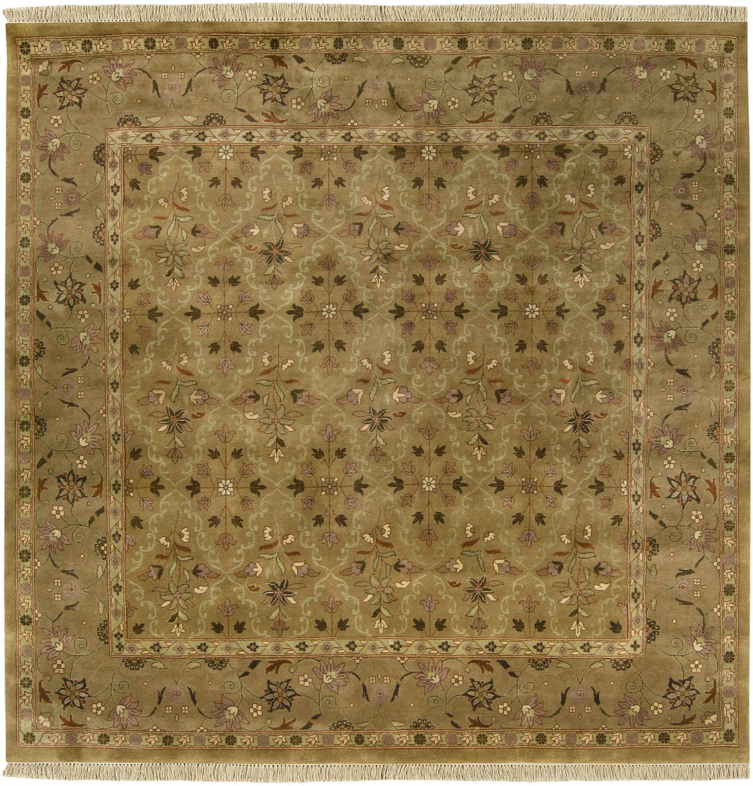 Fordsville Traditional Style Olive Hand Knotted Area Rug
