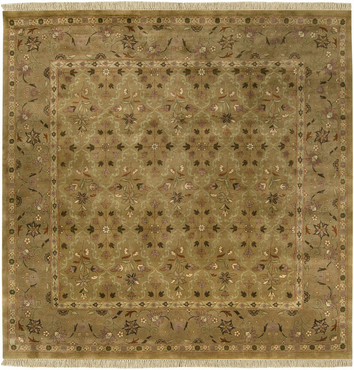 Fordsville Traditional Style Olive Hand Knotted Area Rug