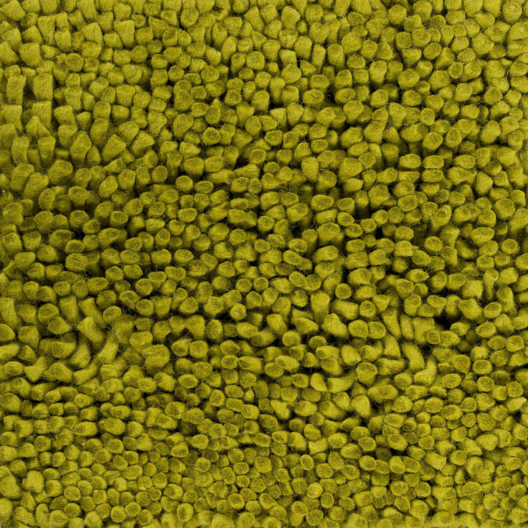 Frederika Modern Solid Olive Wool Shag Rug - The Rug Decor