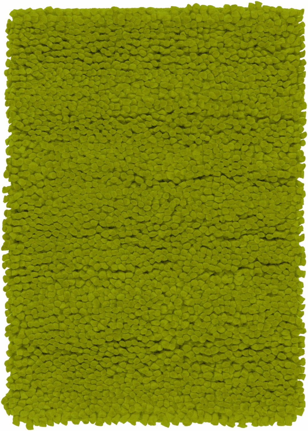 Frederika Modern Solid Olive Wool Shag Rug - The Rug Decor