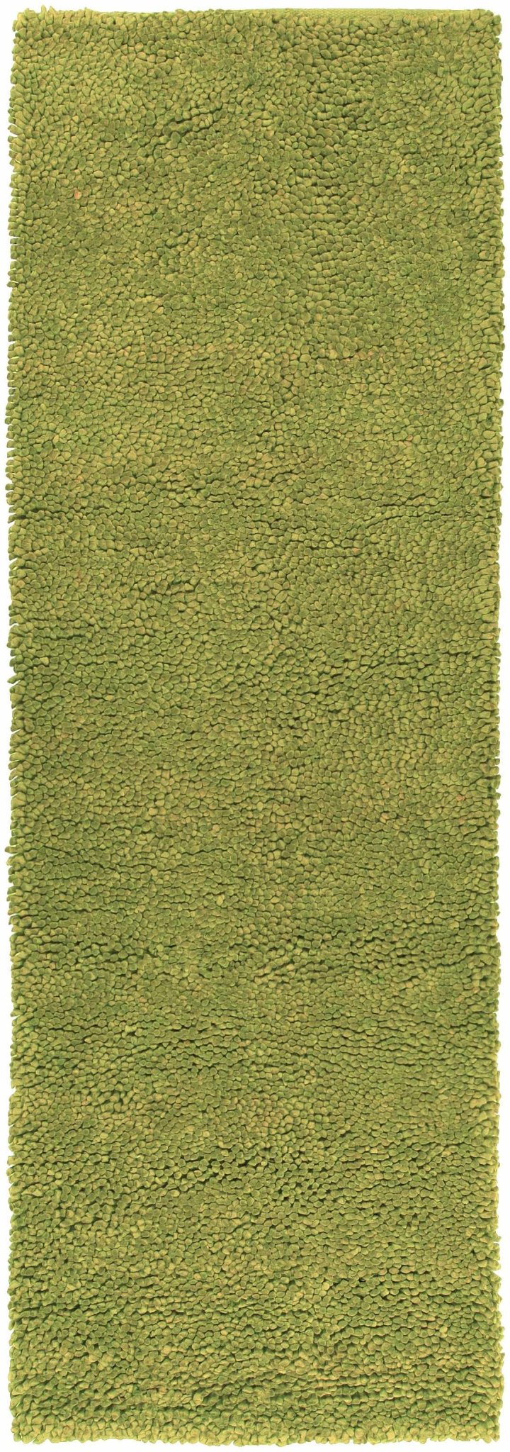 Frederika Modern Solid Olive Wool Shag Rug - The Rug Decor