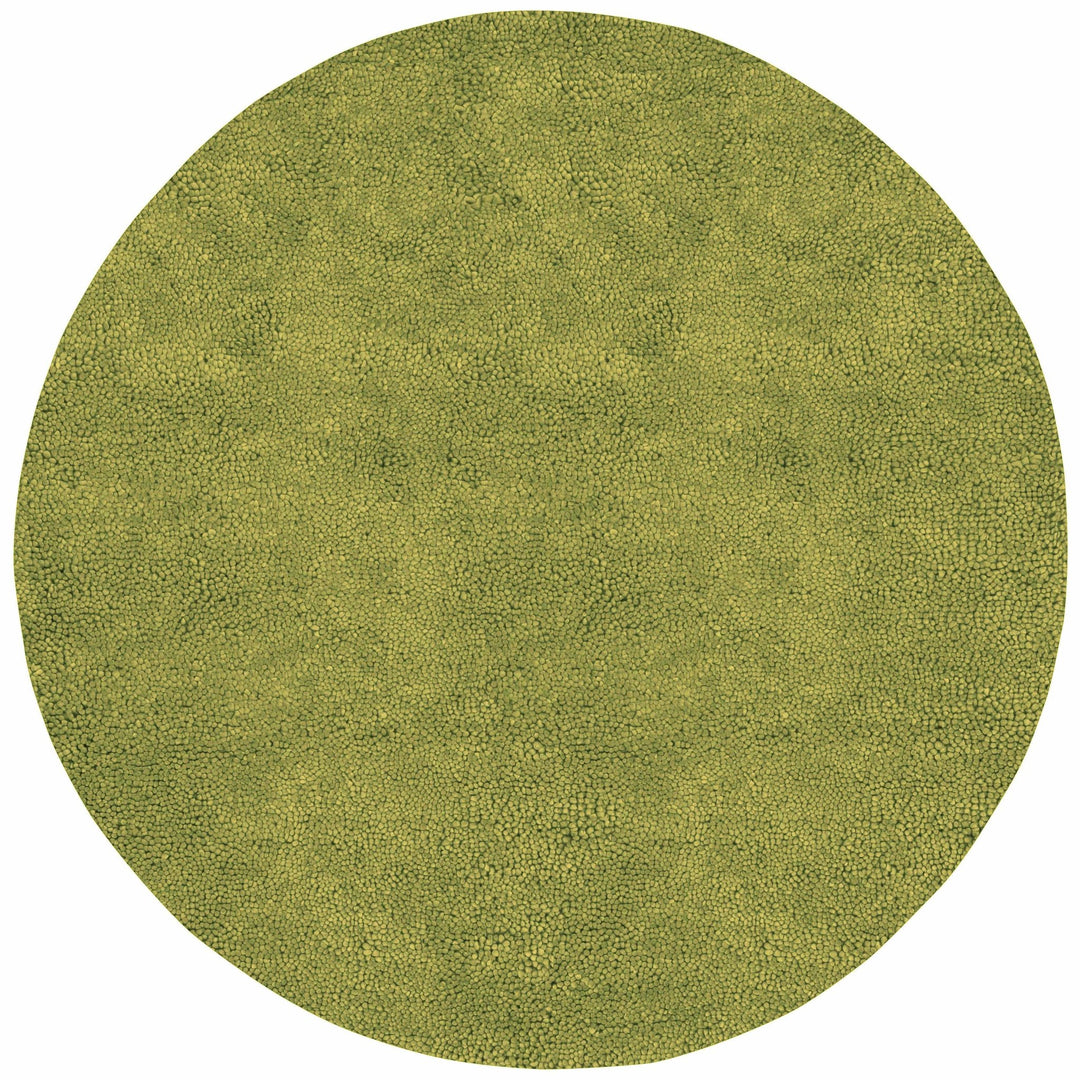 Frederika Modern Solid Olive Wool Shag Rug - The Rug Decor