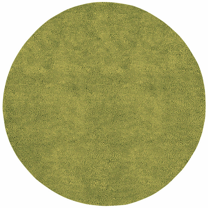 Frederika Modern Solid Olive Wool Shag Rug - The Rug Decor