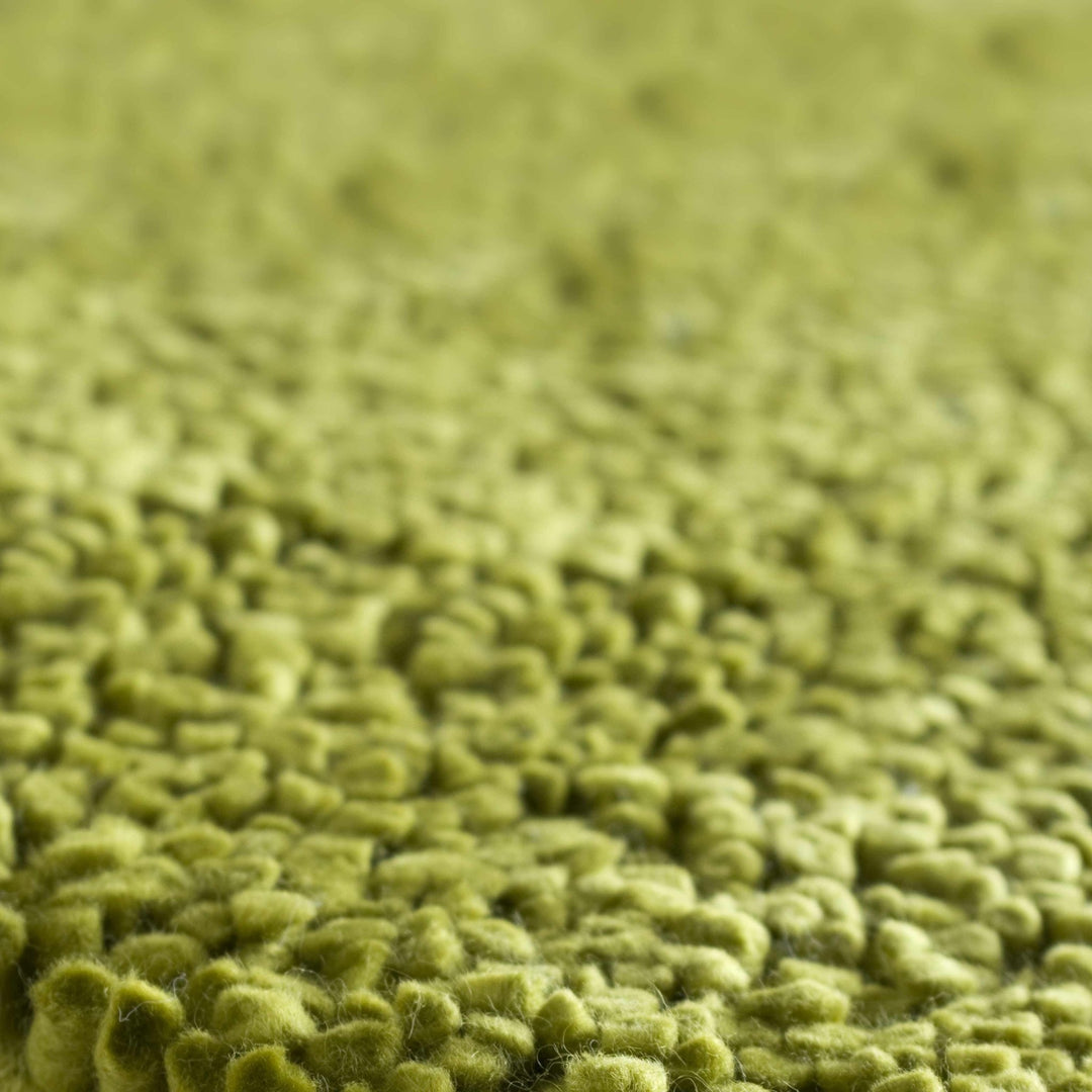 Frederika Modern Solid Olive Wool Shag Rug - The Rug Decor