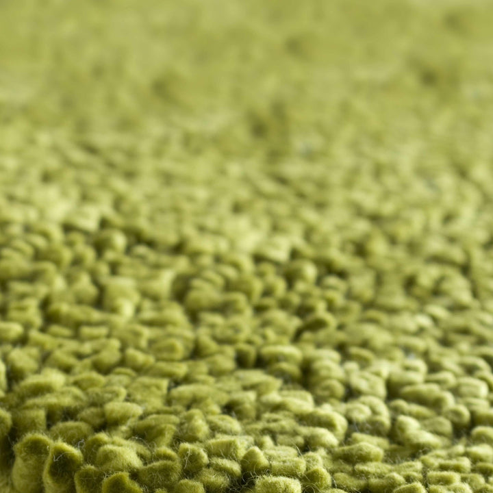 Frederika Modern Solid Olive Wool Shag Rug - The Rug Decor
