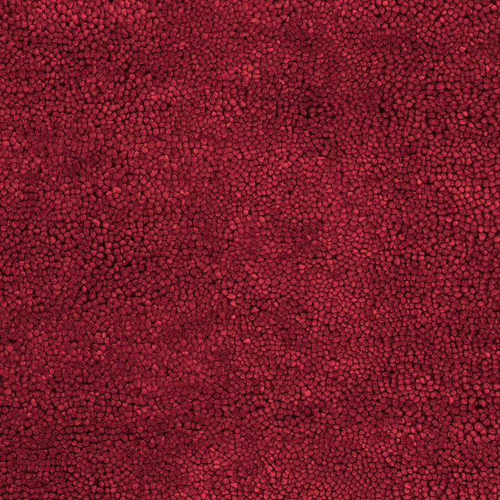 Frederika Solid Design Dark Red Hand Woven Wool Shag Rug - The Rug Decor