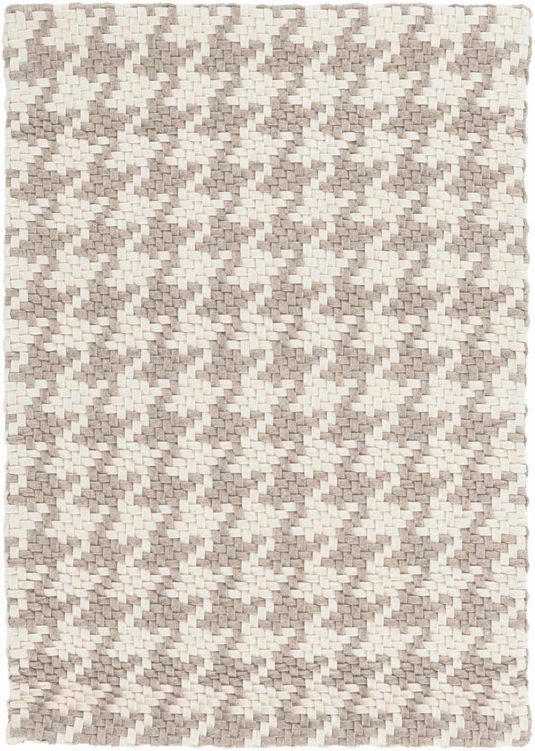 Freeport Beige & Gray Hand Woven Wool Area Rug - The Rug Decor