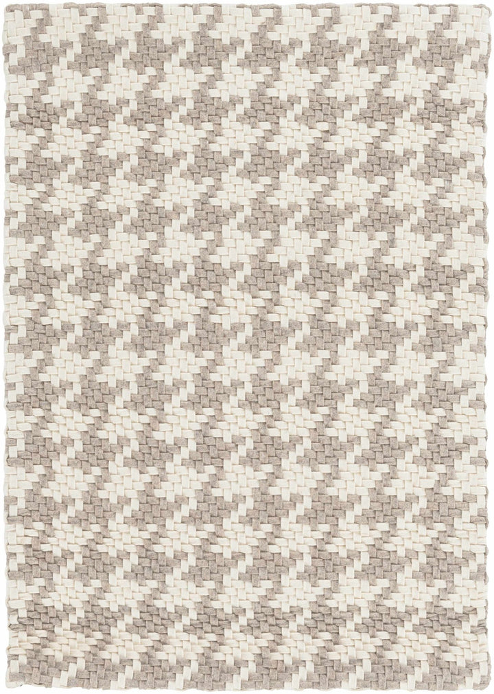 Freeport Beige & Gray Hand Woven Wool Area Rug - The Rug Decor