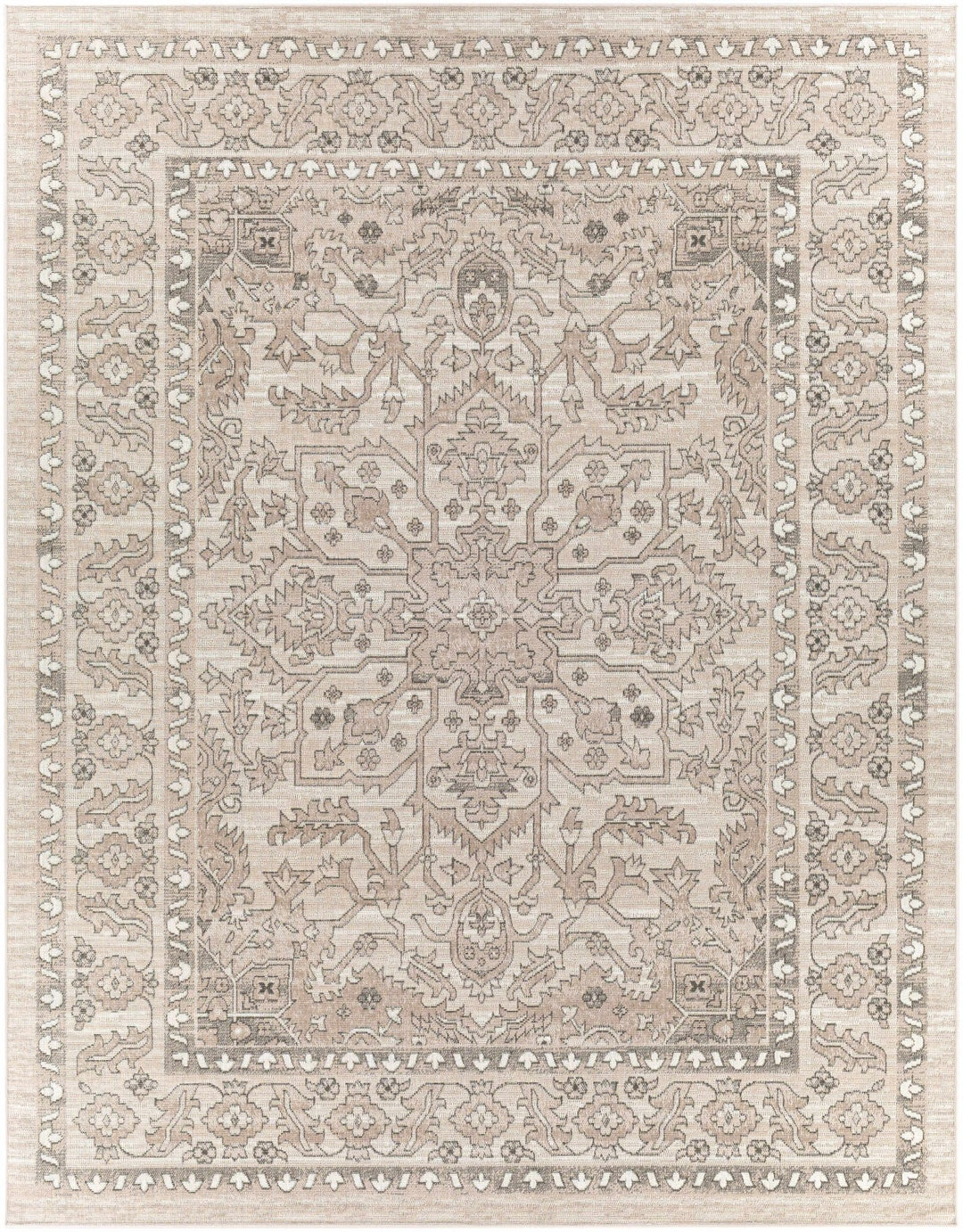 Frenchburg Traditional Style Beige Area Rug - The Rug Decor