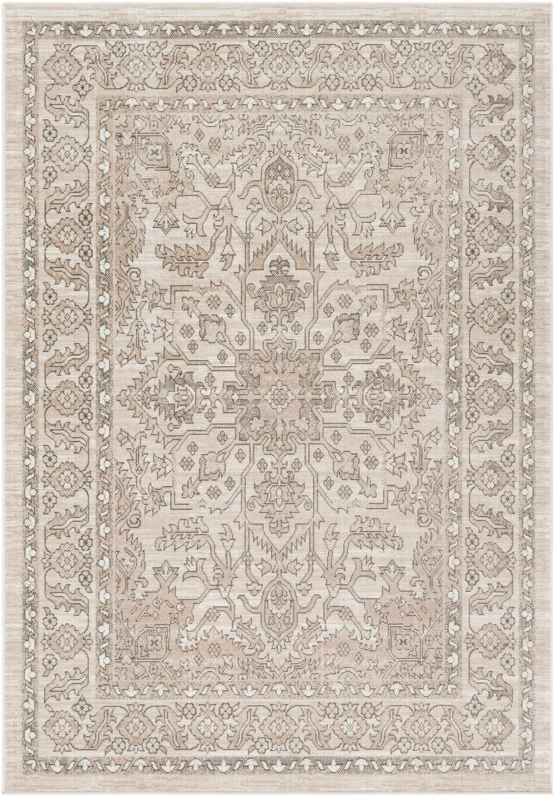 Frenchburg Traditional Style Beige Area Rug - The Rug Decor