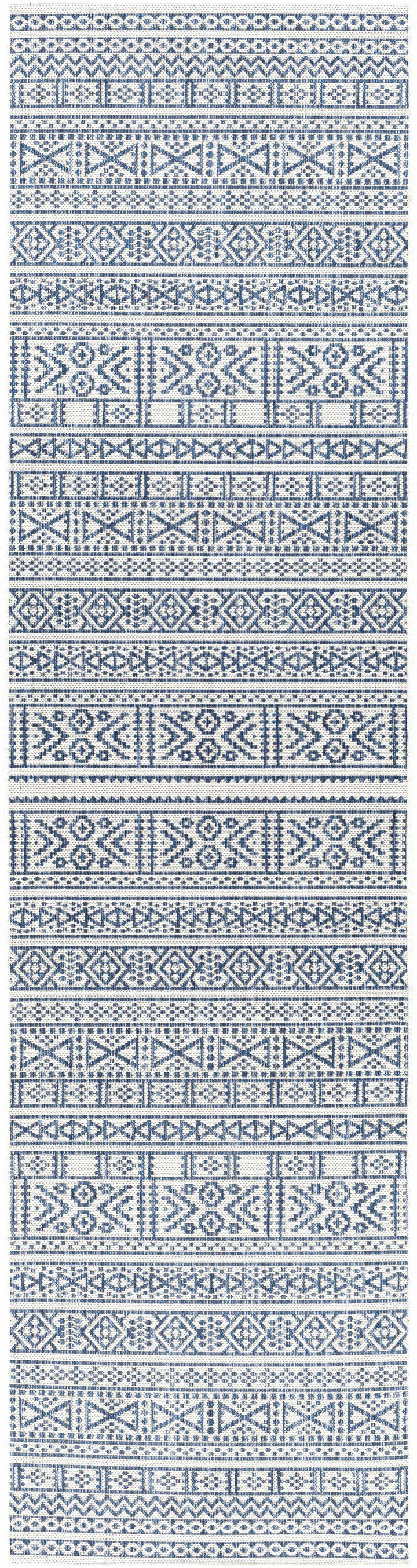 Freshwater Ivory And Blue Modern Style Outdoor Area Rug