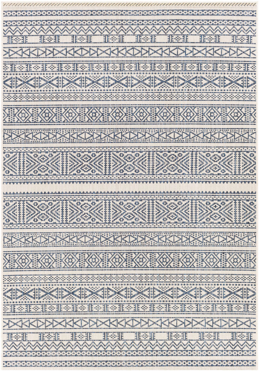 Freshwater Ivory And Blue Modern Style Outdoor Area Rug