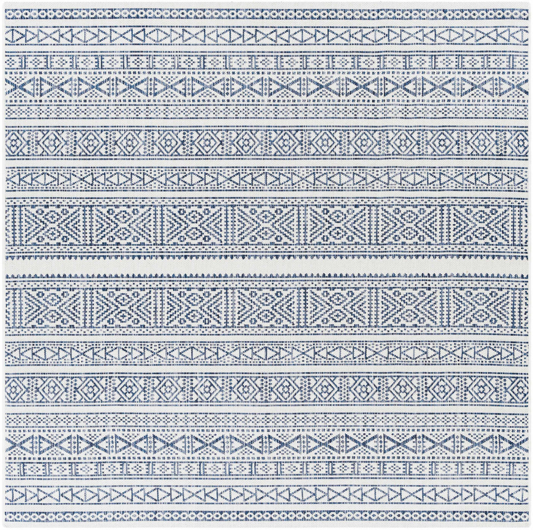 Freshwater Ivory And Blue Modern Style Outdoor Area Rug