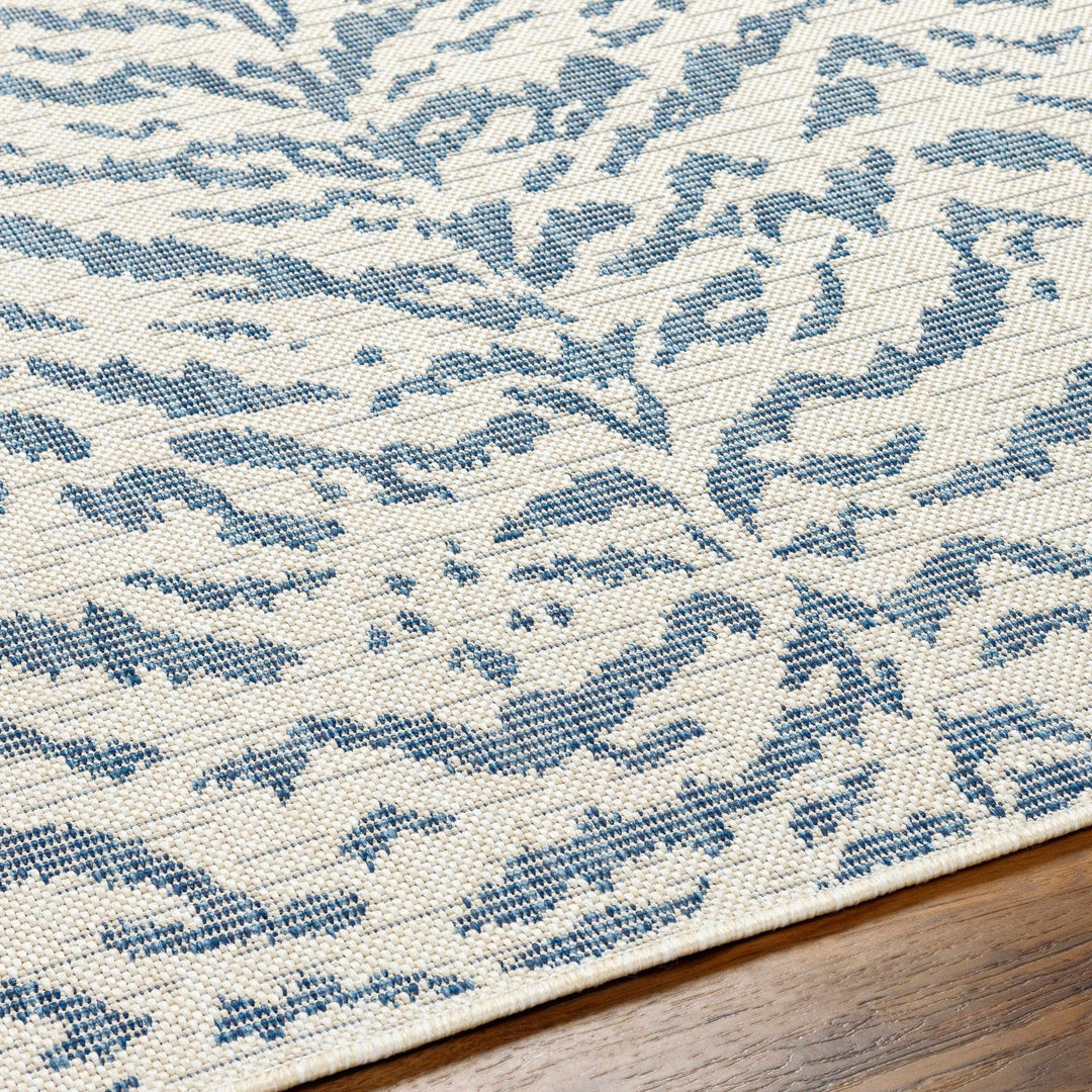 Friso Contemporary Abstract Blue And Ivory Area Rug - The Rug Decor