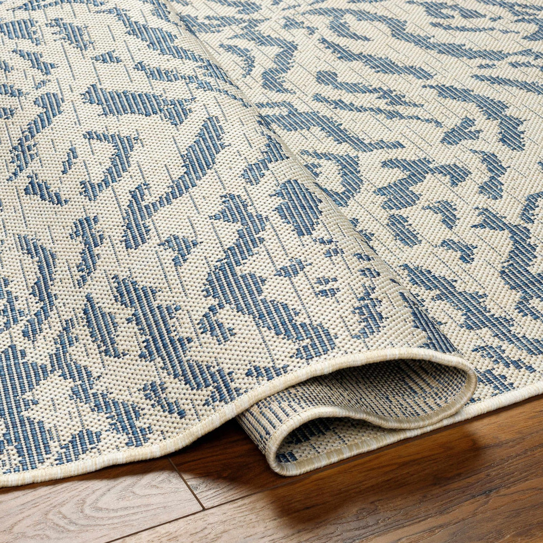 Friso Contemporary Abstract Blue And Ivory Area Rug - The Rug Decor