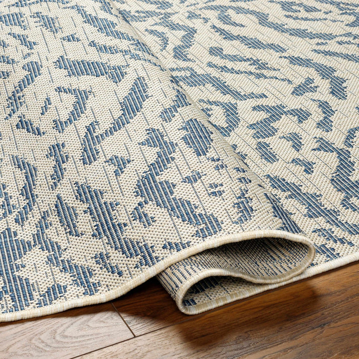 Friso Contemporary Abstract Blue And Ivory Area Rug - The Rug Decor