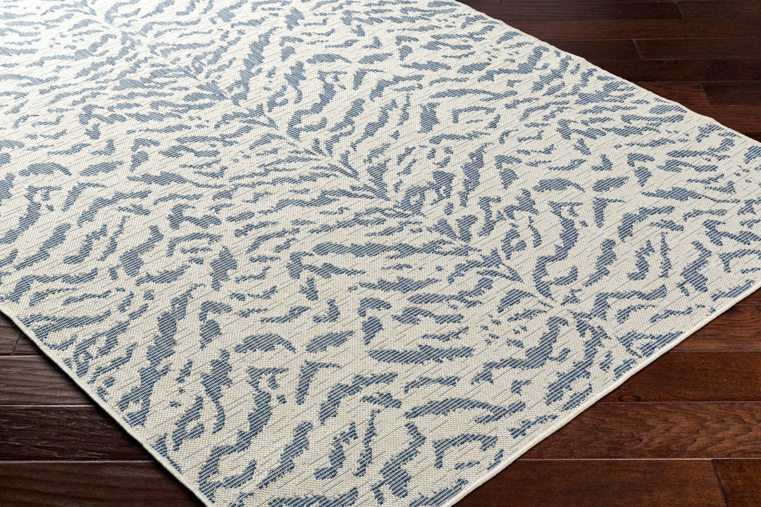 Friso Contemporary Abstract Blue And Ivory Area Rug - The Rug Decor