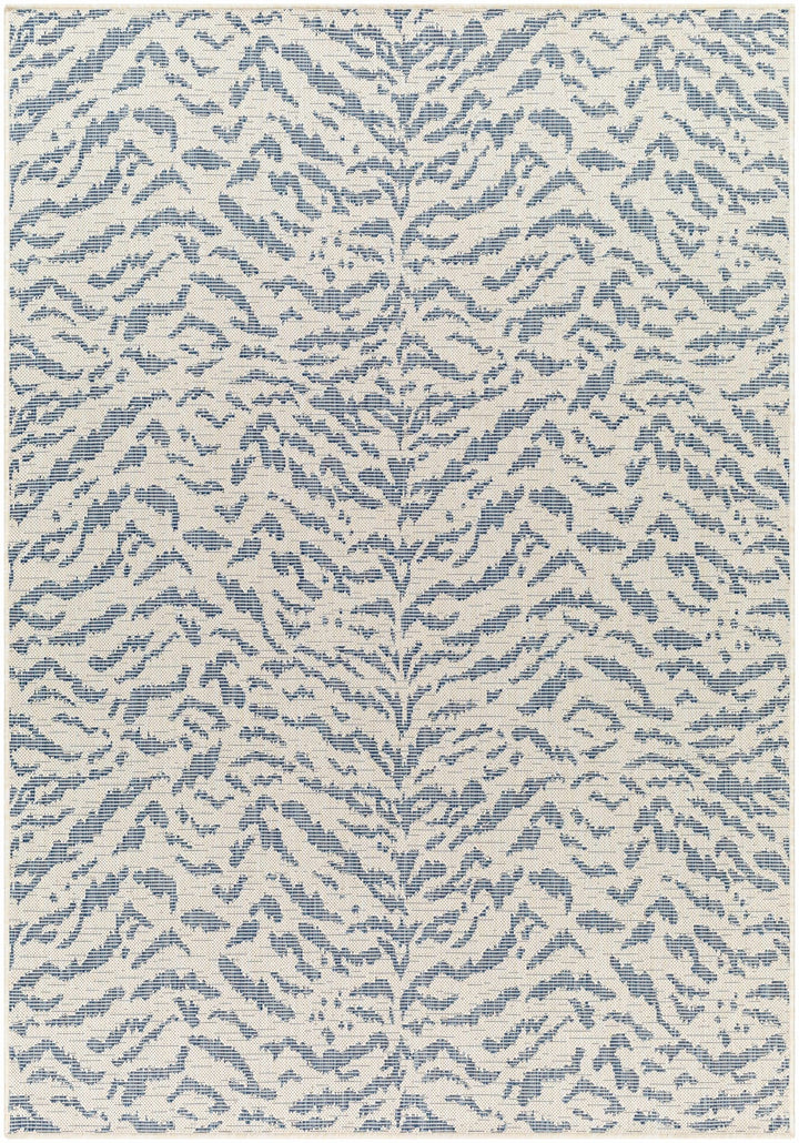 Friso Contemporary Abstract Blue And Ivory Area Rug - The Rug Decor