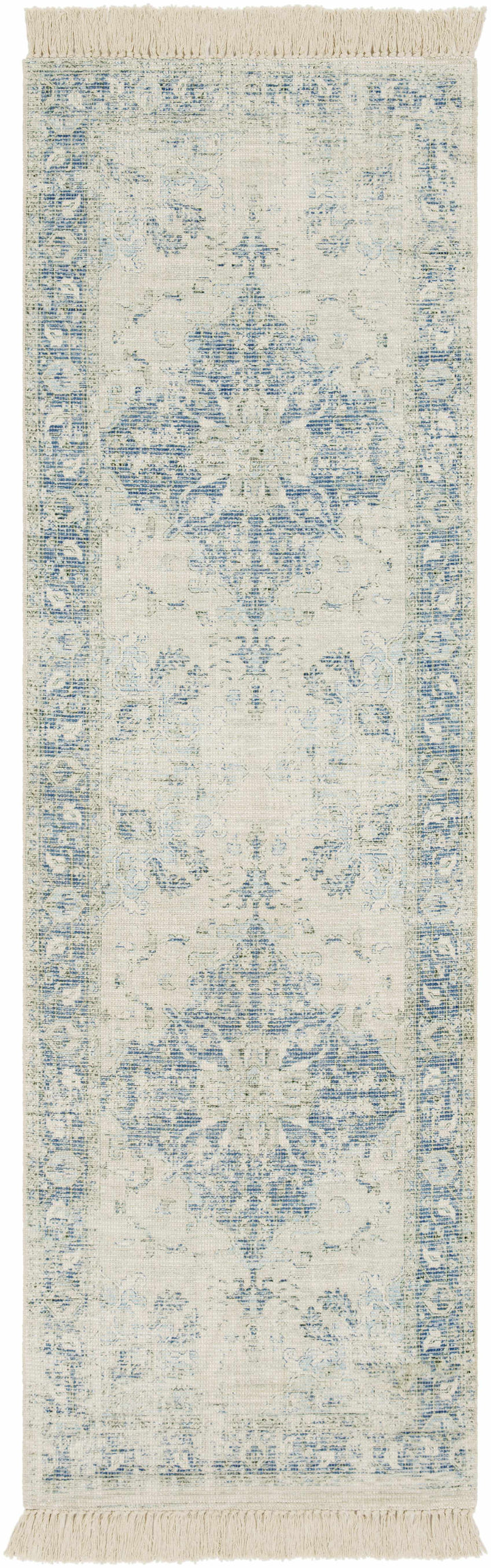 Fairlands Traditional Style Ivory And Blue Hand Woven Area Rug
