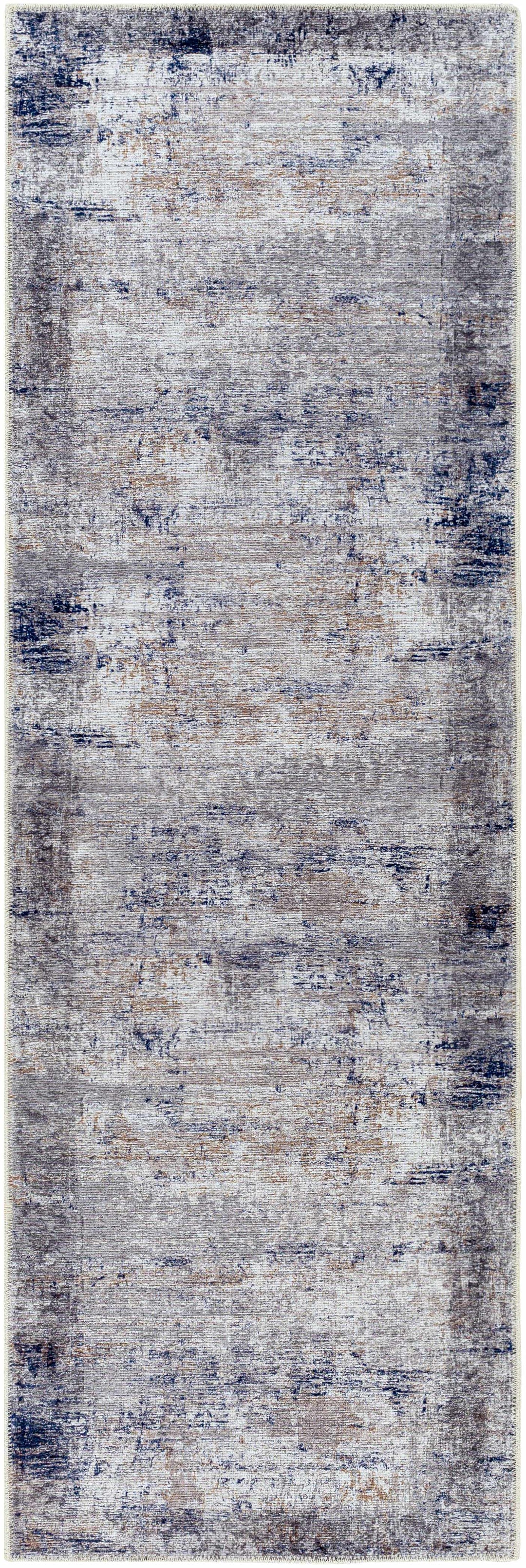 Fairplains Modern Abstract Design Blue Washable Area Rug