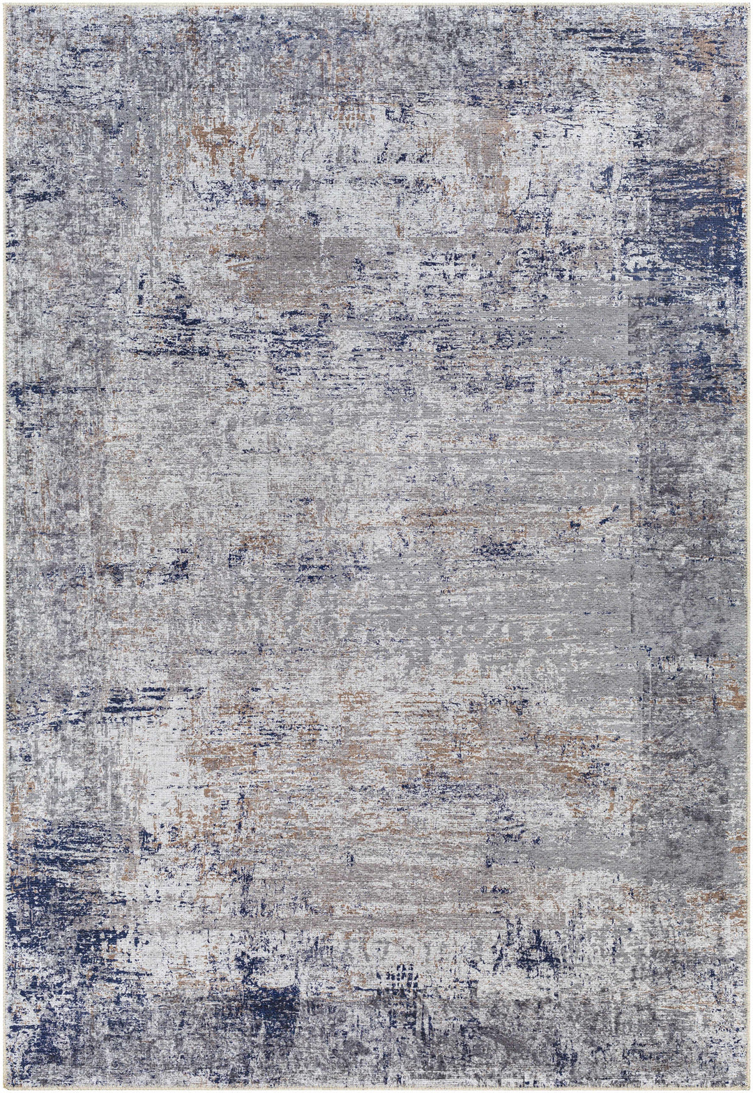 Fairplains Modern Abstract Design Blue Washable Area Rug