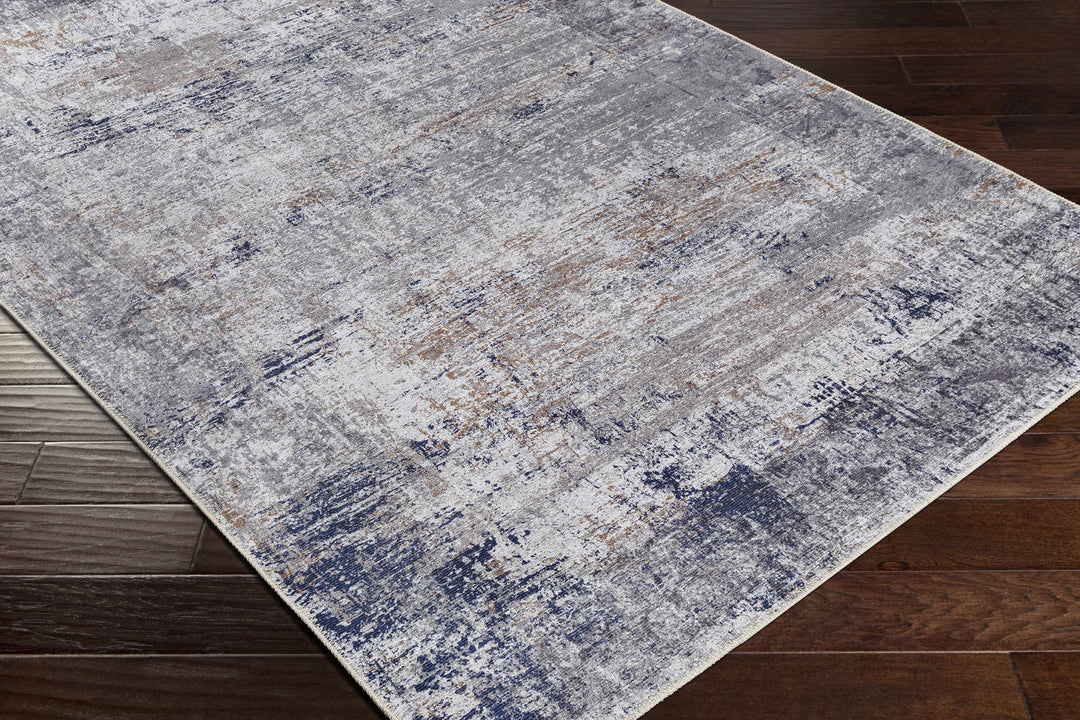 Fairplains Modern Abstract Design Blue Washable Area Rug