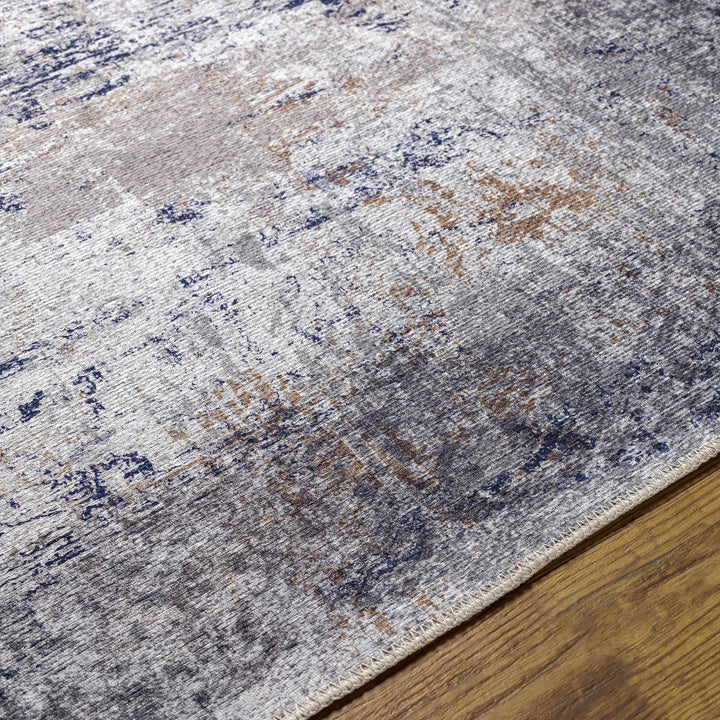 Fairplains Modern Abstract Design Blue Washable Area Rug