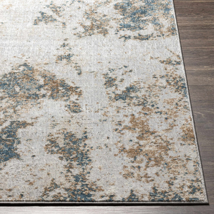 Fruitfulvale Ivory And Blue Modern Abstract Design Area Rug - The Rug Decor