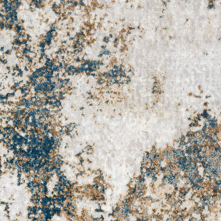 Fruitfulvale Ivory And Blue Modern Abstract Design Area Rug - The Rug Decor