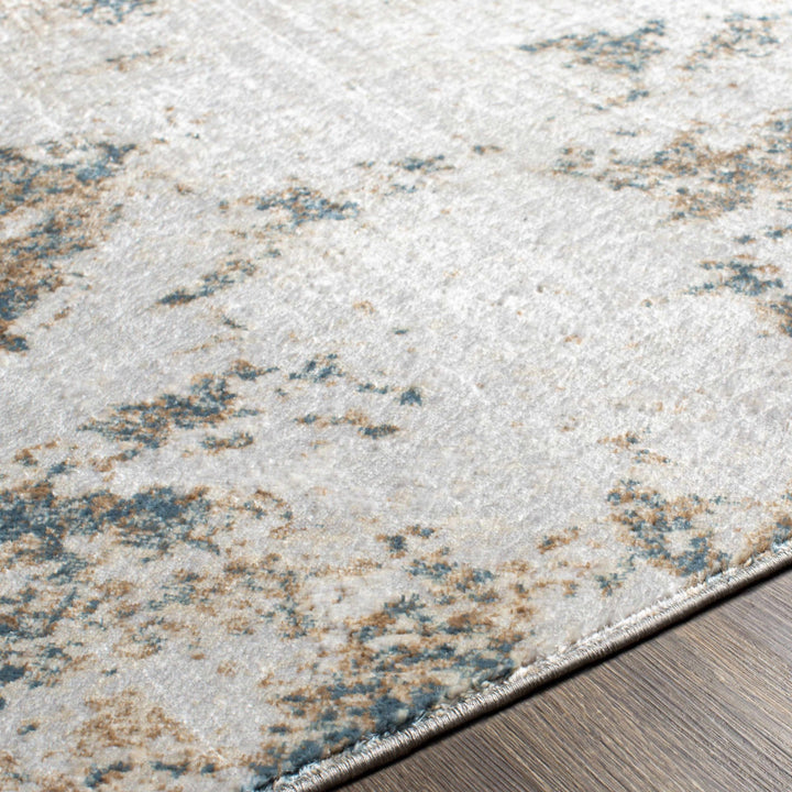 Fruitfulvale Ivory And Blue Modern Abstract Design Area Rug - The Rug Decor