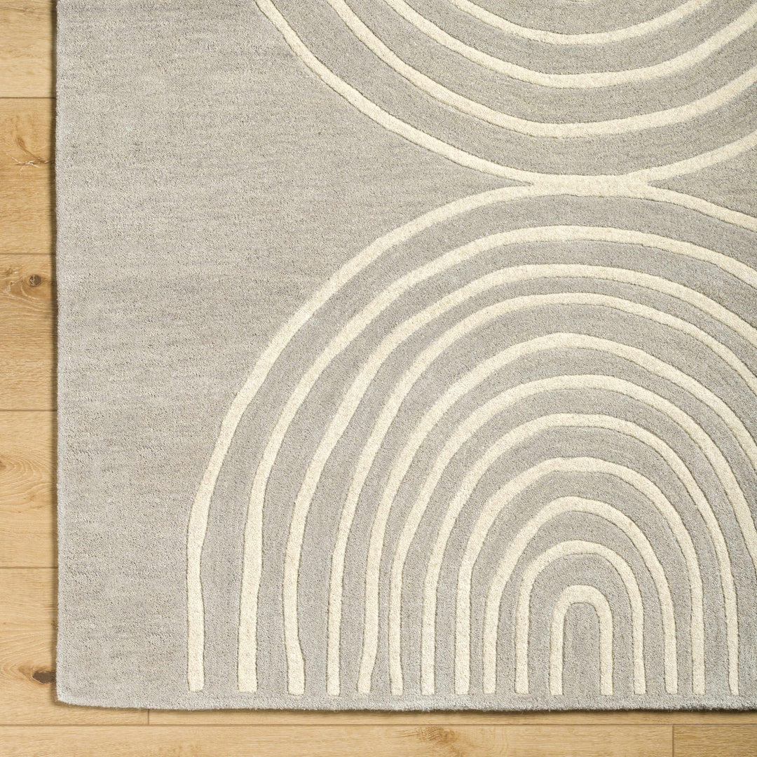 Fuat Contemporary Beige And Gray Hand Tufted Wool Rug - The Rug Decor