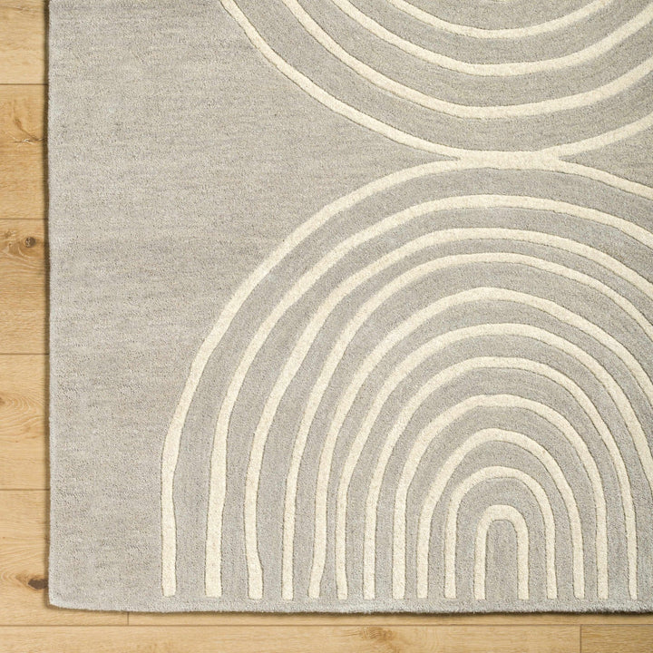Fuat Contemporary Beige And Gray Hand Tufted Wool Rug - The Rug Decor