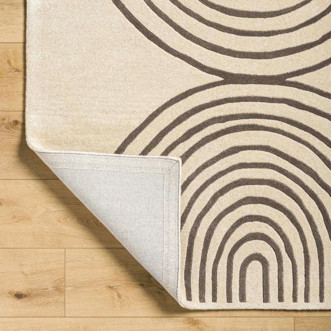 Fuat Contemporary Geometrical Beige And Brown Area Rug - The Rug Decor