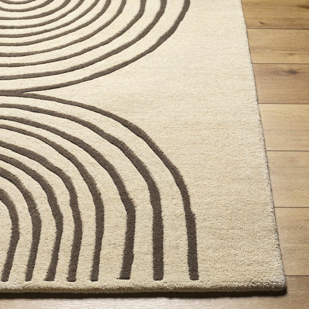 Fuat Contemporary Geometrical Beige And Brown Area Rug - The Rug Decor
