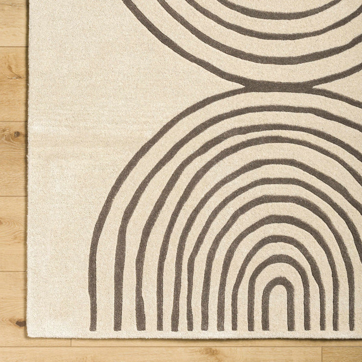 Fuat Contemporary Geometrical Beige And Brown Area Rug - The Rug Decor