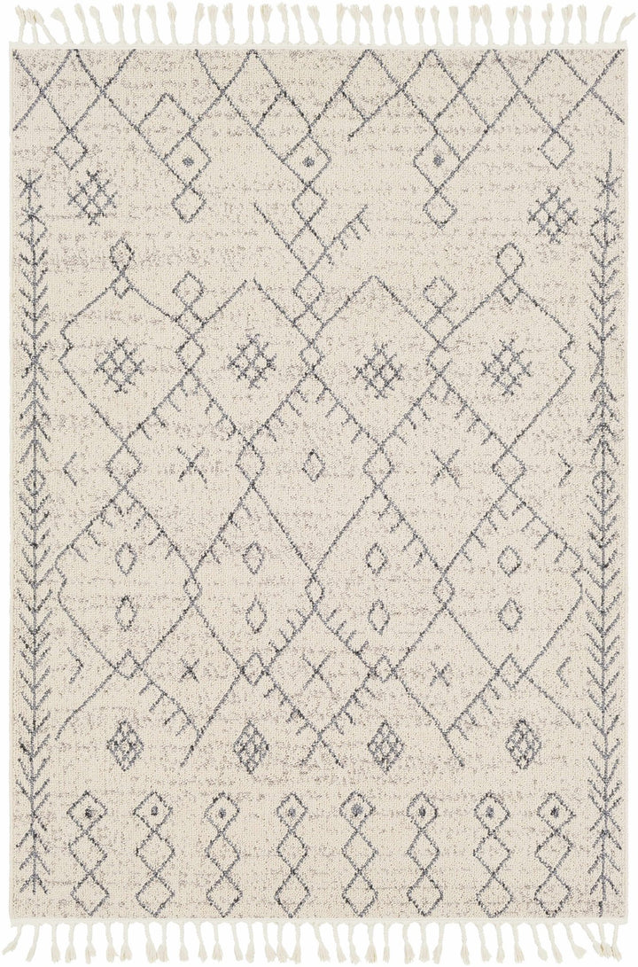 Furman Modern Geometrical Ivory And Gray Area Rug - The Rug Decor