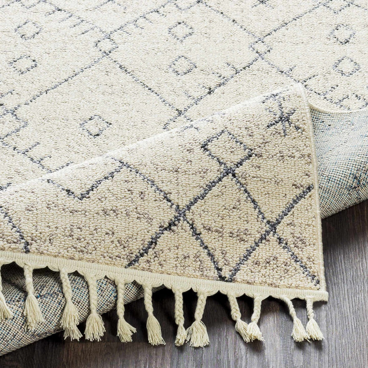 Furman Modern Geometrical Ivory And Gray Area Rug - The Rug Decor