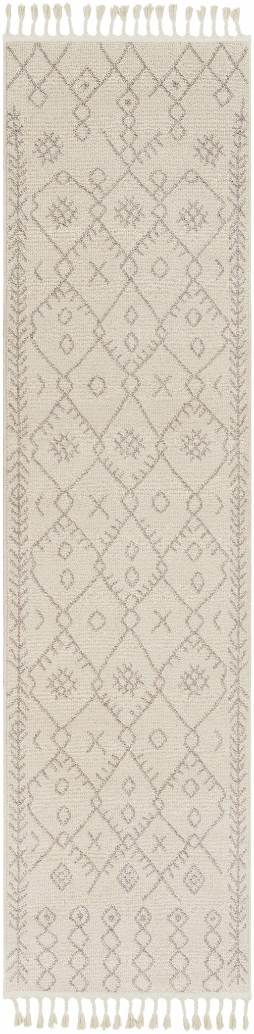 Furman Modern Geometrical Ivory And Gray Area Rug - The Rug Decor
