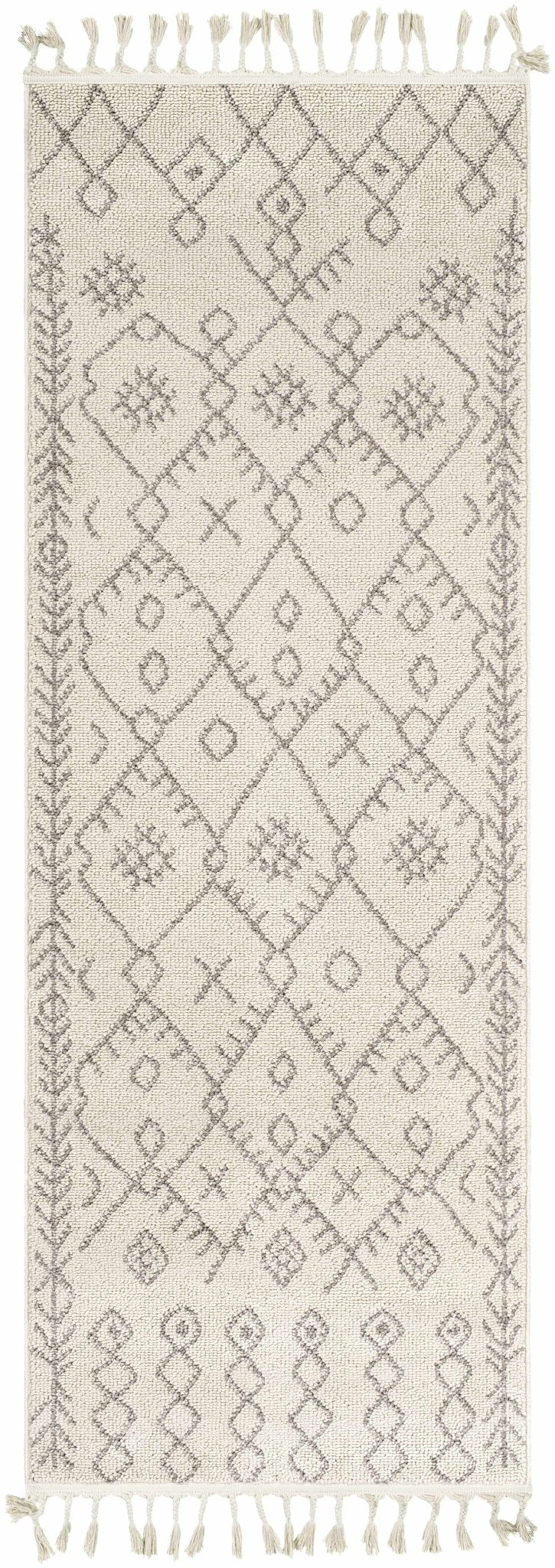 Furman Modern Geometrical Ivory And Gray Area Rug - The Rug Decor